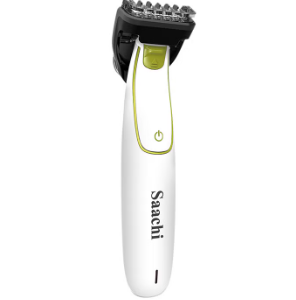 Rechargeable Cordless Hair Trimmer With USB Charging White/Green 16cm NL-TM-1362